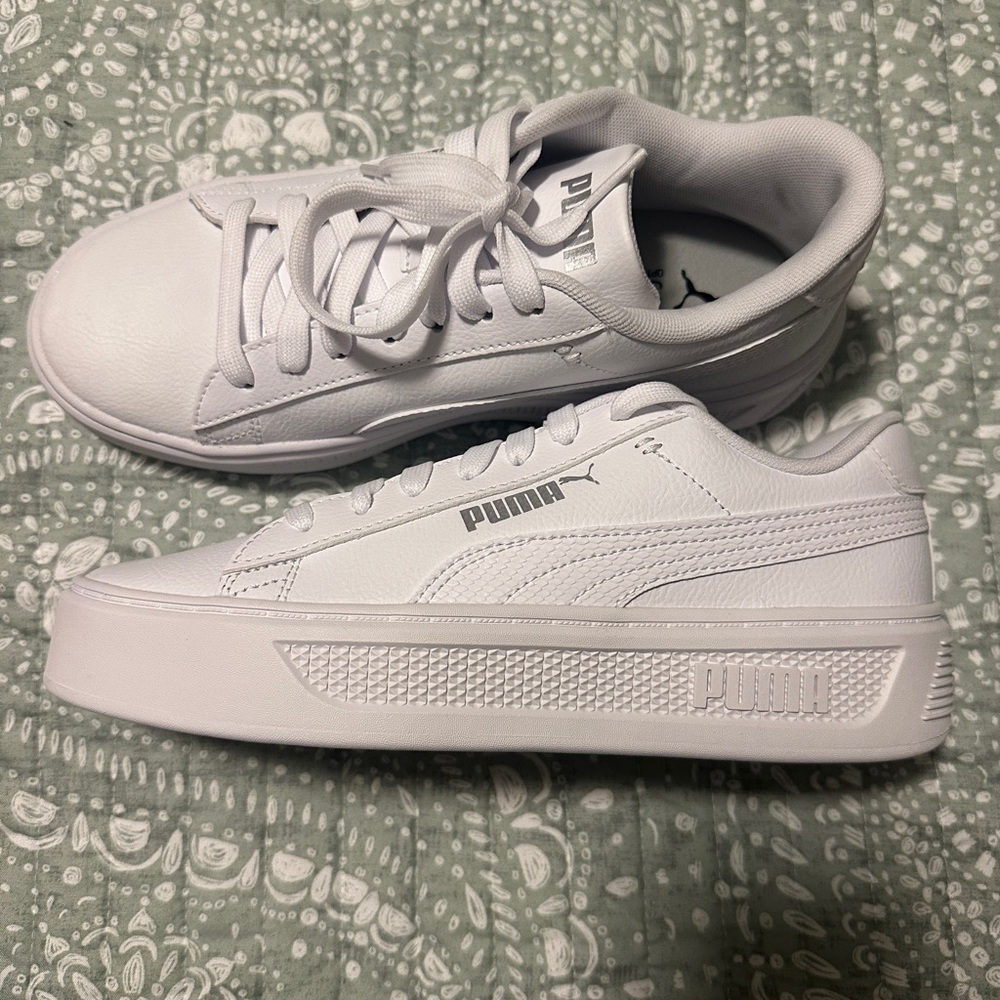 Puma smash profile v3 reptile sneakers, white